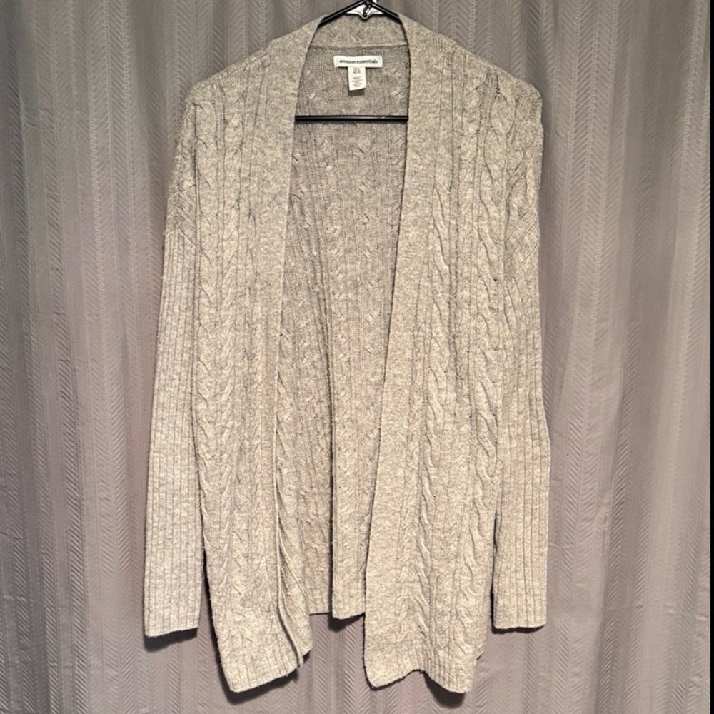 Amazon Essentials Cable Knit Open Front Sweater - image 1